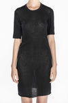 Boris Bidjan Saberi WTS1 series long hand-dyed short-sleeved cotton T-shirt WTS1.LONG FTT00001-HEI black